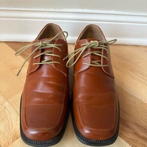Men’s Square Toe Classic Brown Leather Dress Shoes